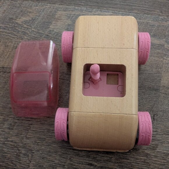Automoblox Pink/natural Wood Wooden Toy Car C9p rare - Picture 9 of 10